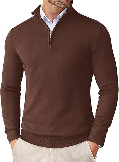 NEW🔥 Men's Casual Slim Fit Pullover Sweater Knitted Thermal Sweatshirt