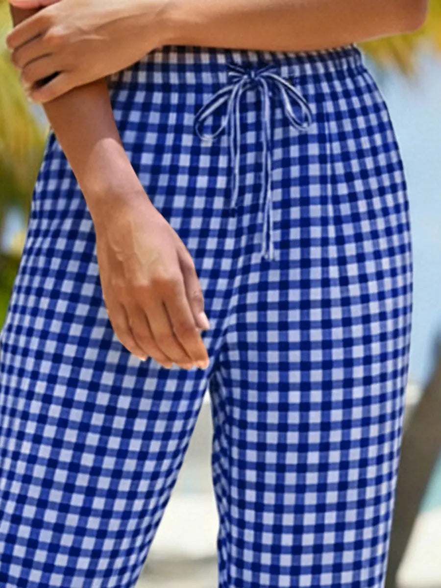 📦📦Women'S Summer Plaid Capri Pants