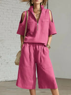 🌷Short-Sleeve Shirt & Loose Shorts Two-Piece Set | Casual