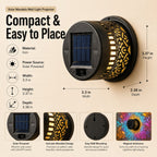 ✨✨Solar Mandala Wall Light Outdoor Garden Fence Projector Lamp Patio Ambient Decor