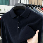 2025 Men's Cashmere Premium Knit Polo Sweater