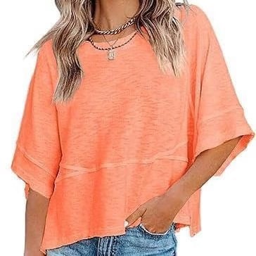 📦📦Panel Solid Color Flared Sleeve T-Shirt