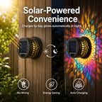 ✨✨Solar Mandala Wall Light Outdoor Garden Fence Projector Lamp Patio Ambient Decor