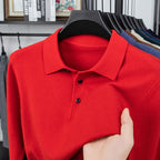 Men's comfortable and fashionable cashmere knitted polo shirt