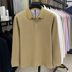 2025 autumn new arrivals cotton solid color casual all-match polo shirt