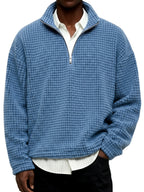 NEW🔥 Men's Daily Textured Stand Collar Zipper Casual Sweatshirt