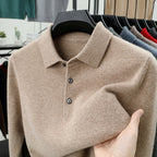 2025 Men's Cashmere Premium Knit Polo Sweater