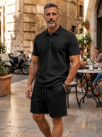 📦📦 Men's Summer Two-Piece Set – Breathable Polo + Shorts, Lightweight, Stretch