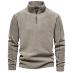 🔥The Last Day 49% OFF🔥Men's Stand Collar Half Zip Long Sleeve Hoodie Sweatshirt Fleece Pullover
