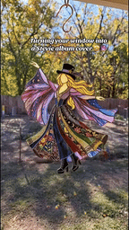 ✨💃 Stevie Nicks 🤘 Handmade Stained Glass Spinning Suncatcher