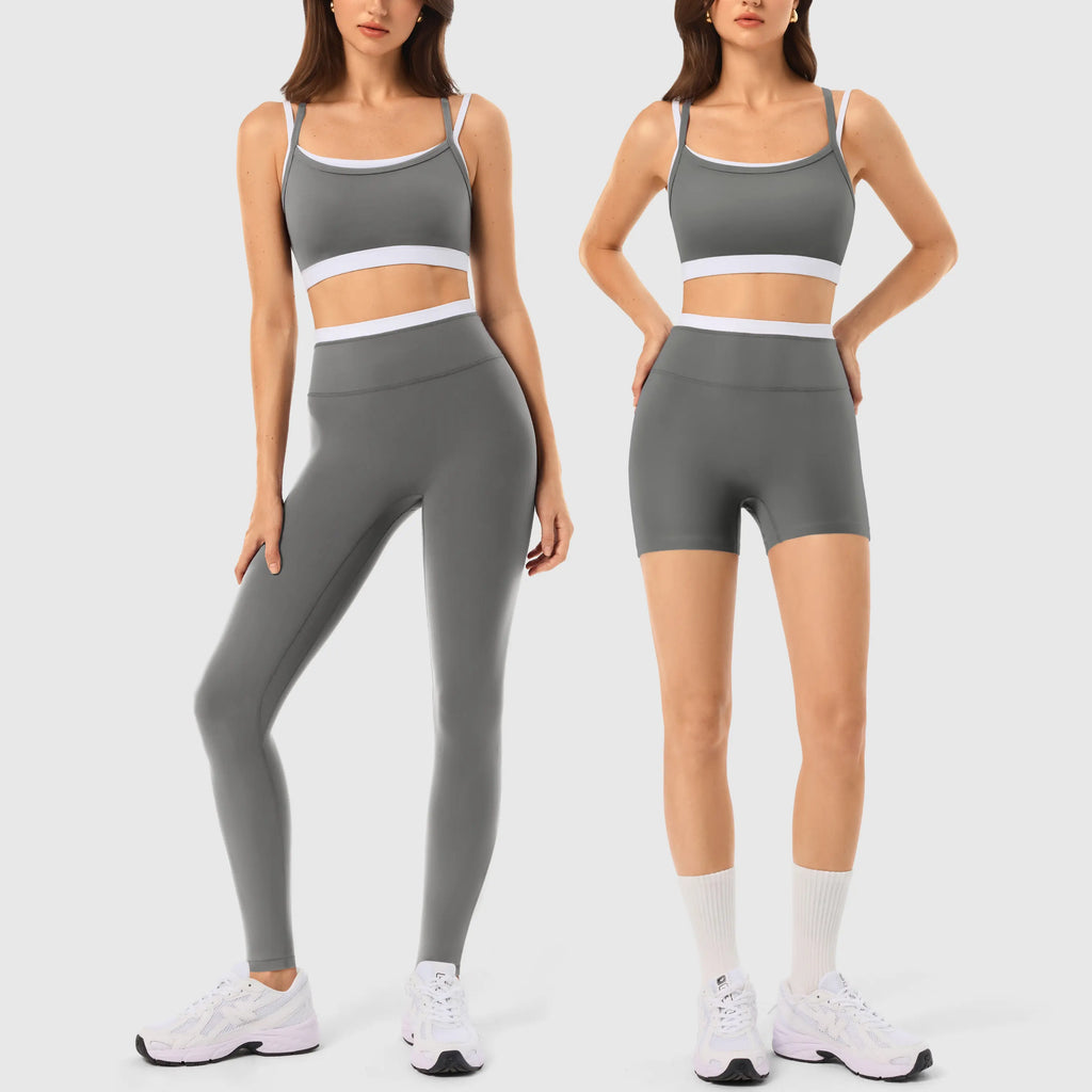 ✨✨Women's 2-Piece Matching Workout Set, Women's Clothes with Seamless Yoga Leggings & Padded Sports Bra for Gym Athletic Use