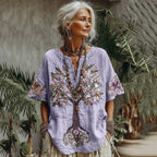 Women's Tree Of Life Floral Art Comfy Shirt