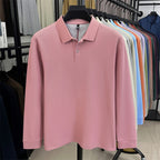 2025 autumn new arrivals cotton solid color casual all-match polo shirt