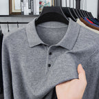 Men's comfortable and fashionable cashmere knitted polo shirt