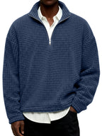NEW🔥 Men's Daily Textured Stand Collar Zipper Casual Sweatshirt