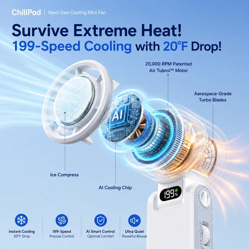 💚KIYORA ChillPod™ Pro Wearable Cooling Fan