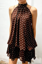 💝💝Chiffon Halter Neck Backless Mini Dress | Vacation Style