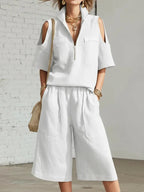 🌷Short-Sleeve Shirt & Loose Shorts Two-Piece Set | Casual