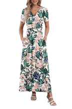 📦📦👗 V-Neck Maxi Dress — Elegant, Waist-Defining, Comfortable, and Casual Summer Long Dress