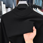 Men's autumn and winter high-quality cashmere solid color stand collar warm sweater