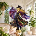 ✨💃 Stevie Nicks 🤘 Handmade Stained Glass Spinning Suncatcher