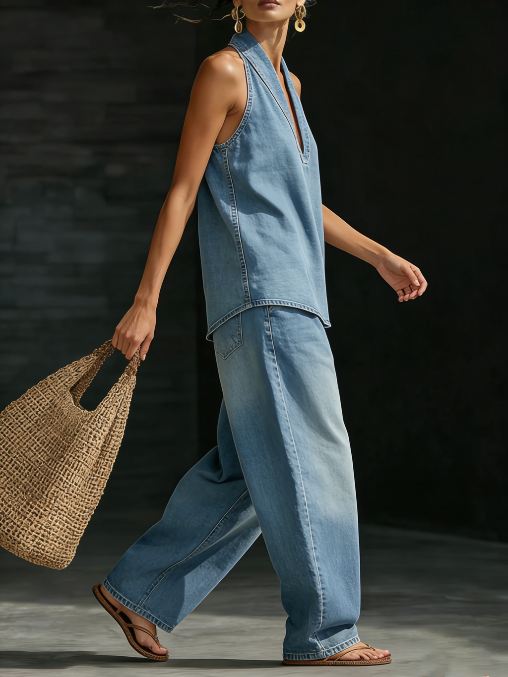 ✨⏰Last Day 49% OFF🎁Cozy Minimalist Two-piece Denim Set