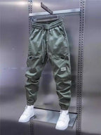 💚Trendy Men's Patchwork Denim Elastic Waist Jogger Harem Pants