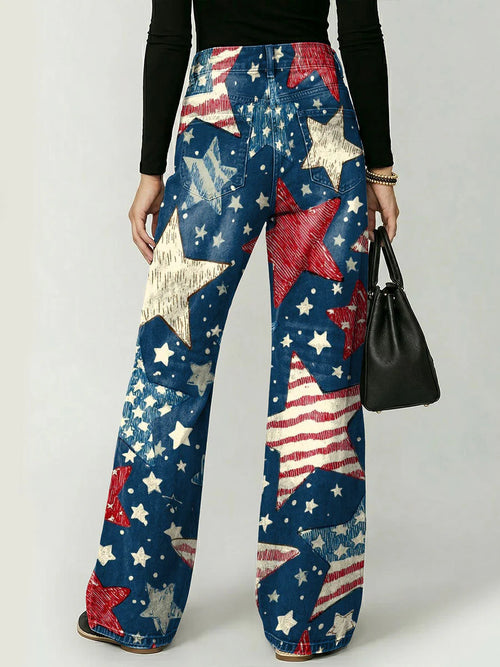 American Star Decorative Pattern Women's Casual Cotton Pants