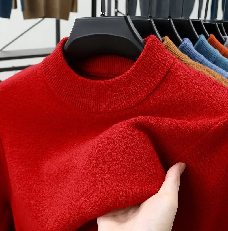 2025 Men's Stand Collar Cashmere Four Seasons Casual Warm Sweater
