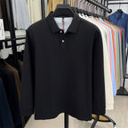 2025 autumn new arrivals cotton solid color casual all-match polo shirt