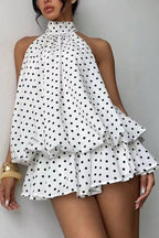 💝💝Chiffon Halter Neck Backless Mini Dress | Vacation Style