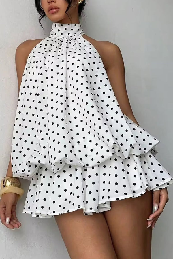 💝💝Chiffon Halter Neck Backless Mini Dress | Vacation Style