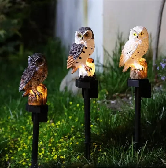 💝💝Waterproof Solar Owl Lamp - LED Path Lamp for Lawn, Garden and Outdoor Decorations