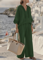 New Arrivals🔥Women's Hooded Cotton Linen Two-Piece Set