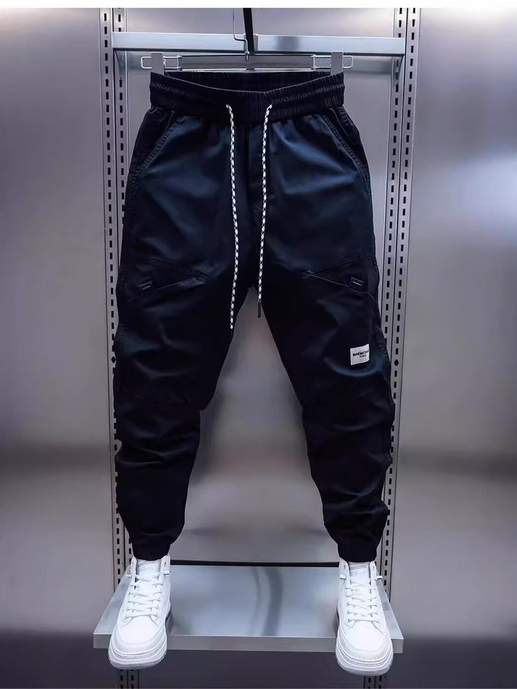 💚Trendy Men's Patchwork Denim Elastic Waist Jogger Harem Pants