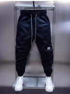 💚Trendy Men's Patchwork Denim Elastic Waist Jogger Harem Pants