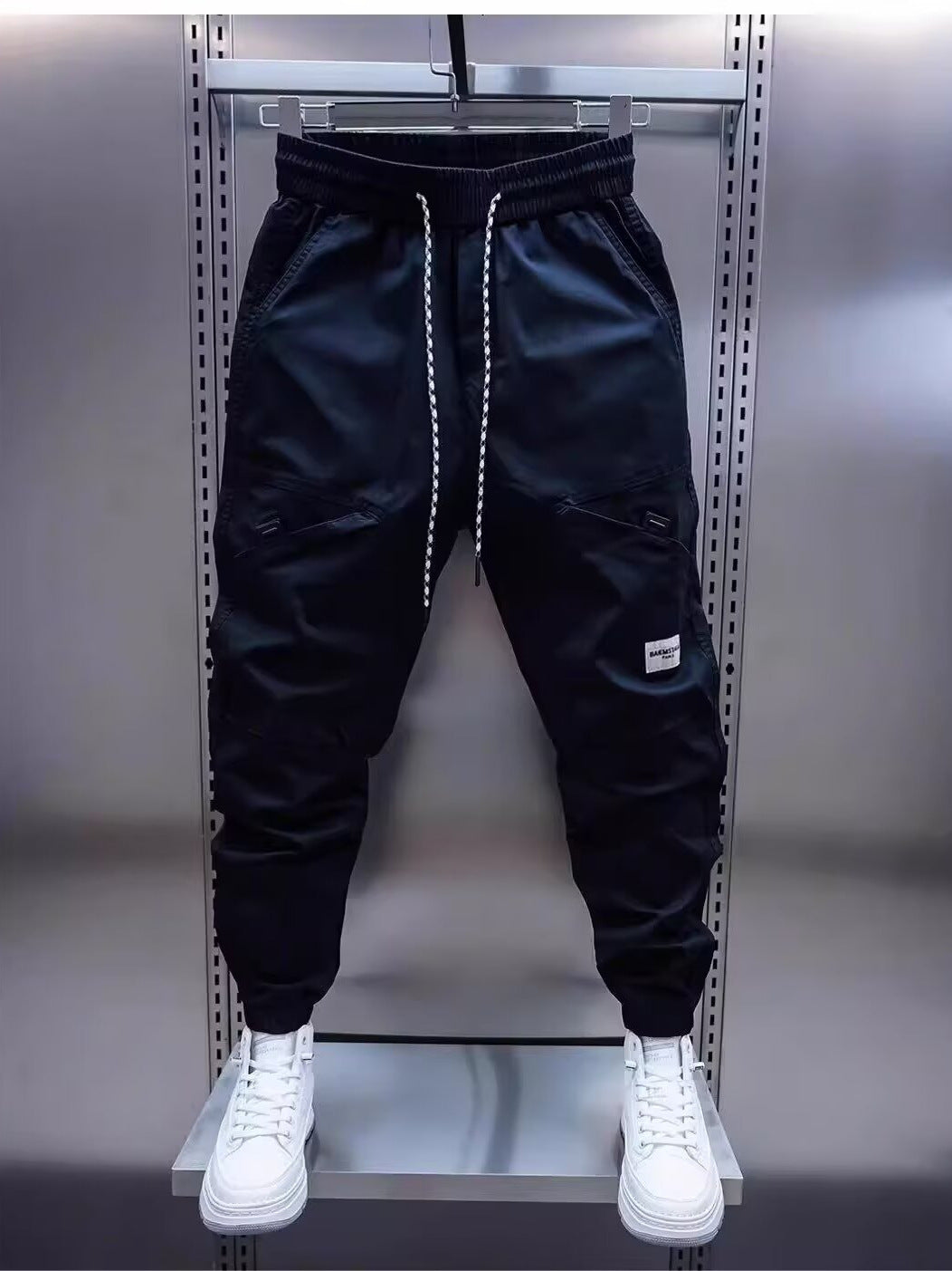 💚Trendy Men's Patchwork Denim Elastic Waist Jogger Harem Pants