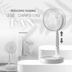 ✨🌀  NOW! 🔋 Telescopic Folding USB Charging Fan – Adjustable height, quiet operation & portable – perfect for desk, travel or outdoor use 💨