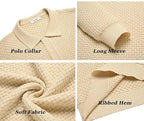 CLEARANCE🔥 Men's Casual Knitted Sweater Long Sleeve Polo Shirt