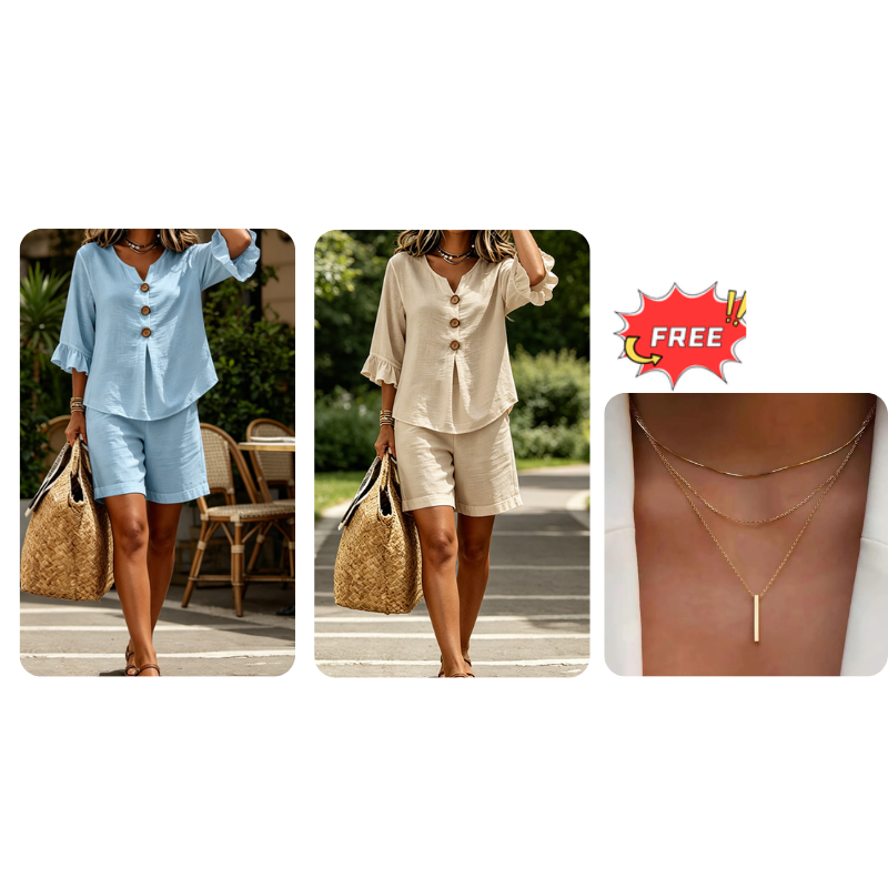 💝💝Women's Casual Cotton Two-Piece Outfit