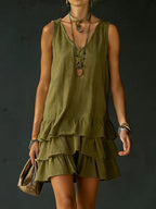📦📦LAST DAY SAVE 49% ⏰Women's Cotton And Linen Loose-fitting Solid Color Vest Dress