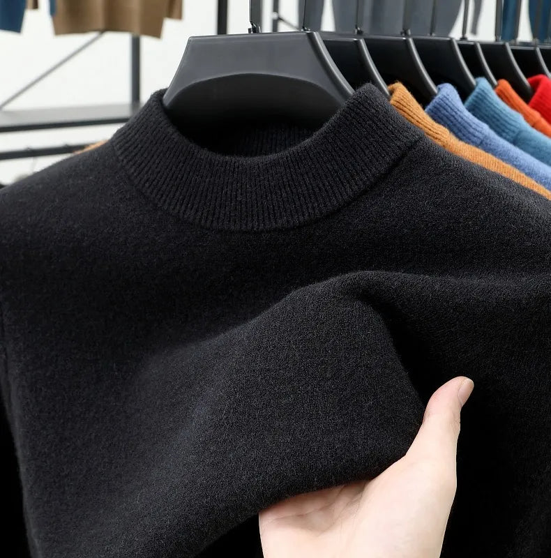 2025 Men's Stand Collar Cashmere Four Seasons Casual Warm Sweater