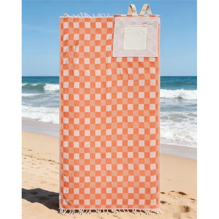 📦📦🏖️ 2-in-1 Convertible Towel & Backpack with Inner Zip Pocket & Sand-Repelling Fabric