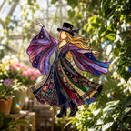 ✨💃 Stevie Nicks 🤘 Handmade Stained Glass Spinning Suncatcher
