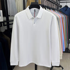 2025 autumn new arrivals cotton solid color casual all-match polo shirt