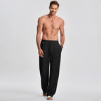 📦📦Mens 2 Piece Rib Knit Sweatsuit Tank Top Baggy Wide Leg Pants Set Vacation Beach Outfit for Men