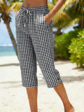 📦📦Women'S Summer Plaid Capri Pants