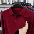 Men's comfortable and fashionable cashmere knitted polo shirt