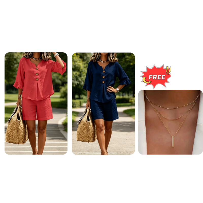 💝💝Women's Casual Cotton Two-Piece Outfit