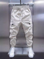 💚Trendy Men's Patchwork Denim Elastic Waist Jogger Harem Pants